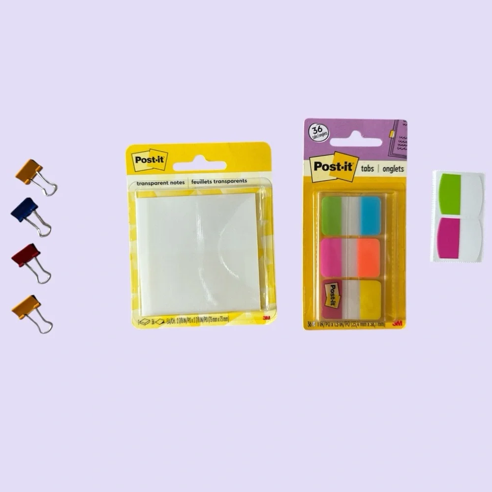 Post-it Notes and Flags Set brand new school essentials college university